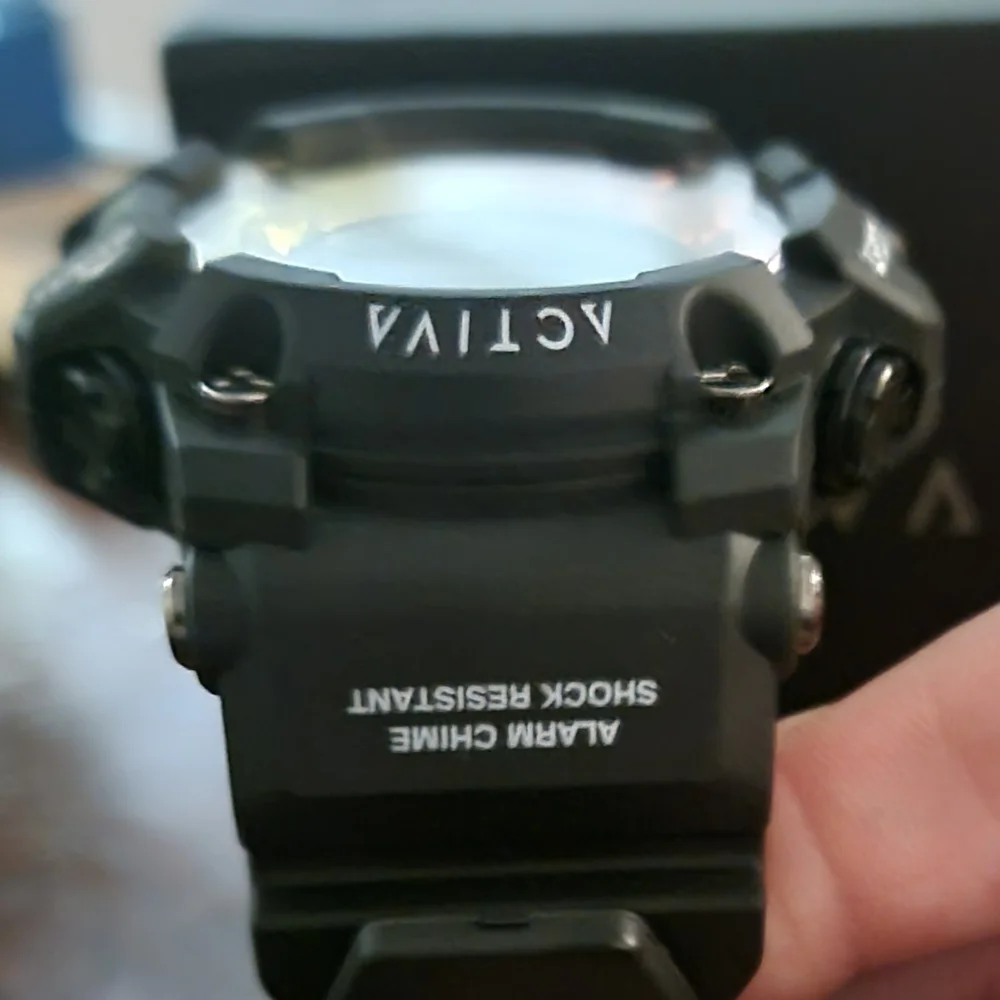 NIB Activa X Invicta Black Digital Chronograph Watch Rainbow Bezel Sport - Picture 3 of 6